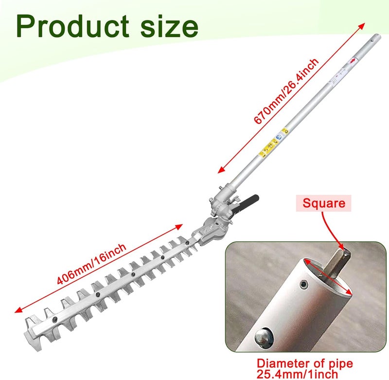 Kerlista Replacement, 16 "Rotatable Installation Hedge Trimmer Attachment Compatible with Greenworks Attachment Capable String Trimmers,WA0220 40V Nitro Driveshare and Hedge Trimmer haed. - Image 2